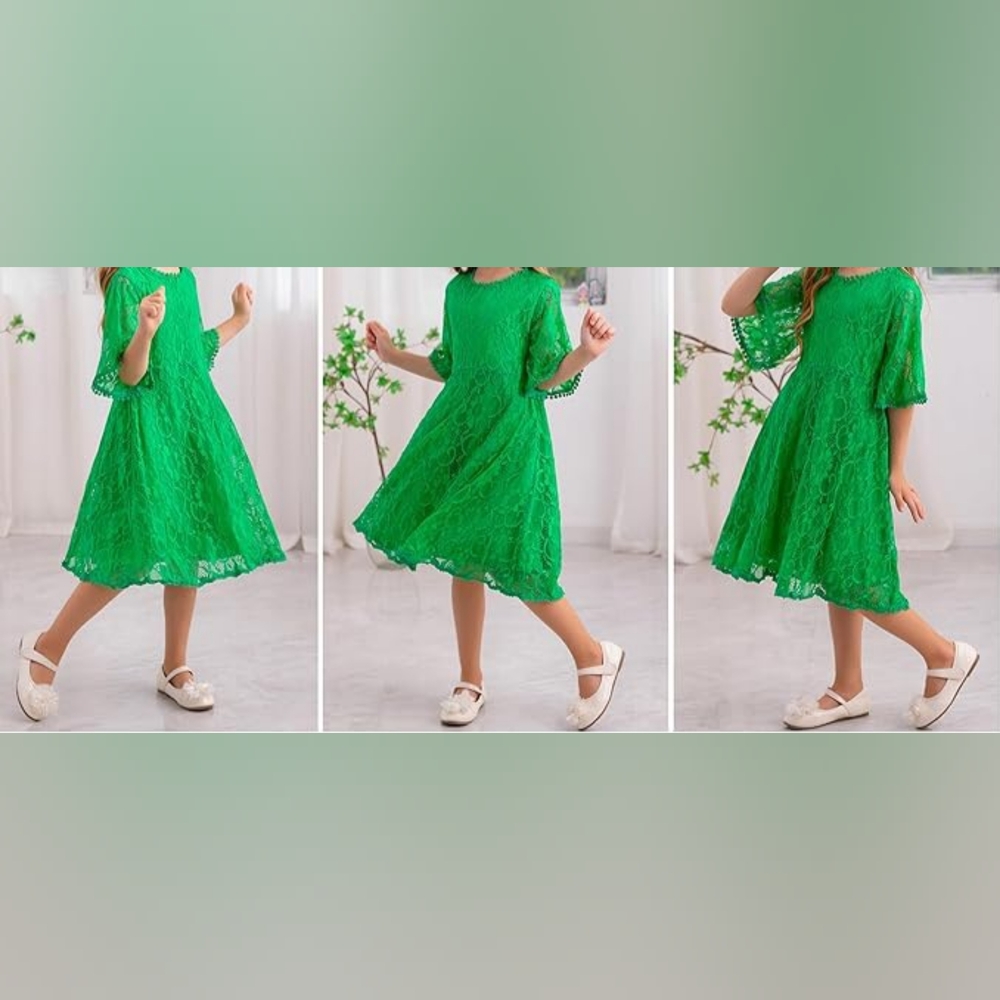 Girl's Green Lace Dress Size 14/16
